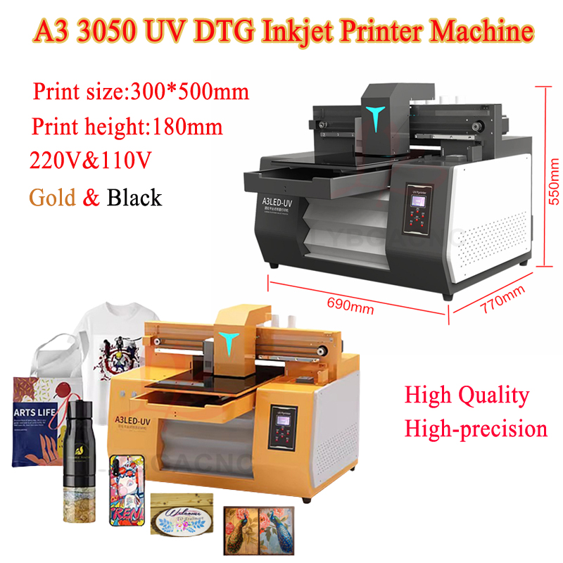 LYBGA UV DTG 잉크젯 프린터 기계 골드 및 블 - Photo Printer 리뷰 및 가격